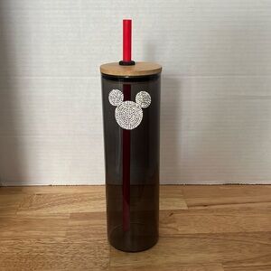 Disney Mickey Mouse smoke colored tumbler. NWOT